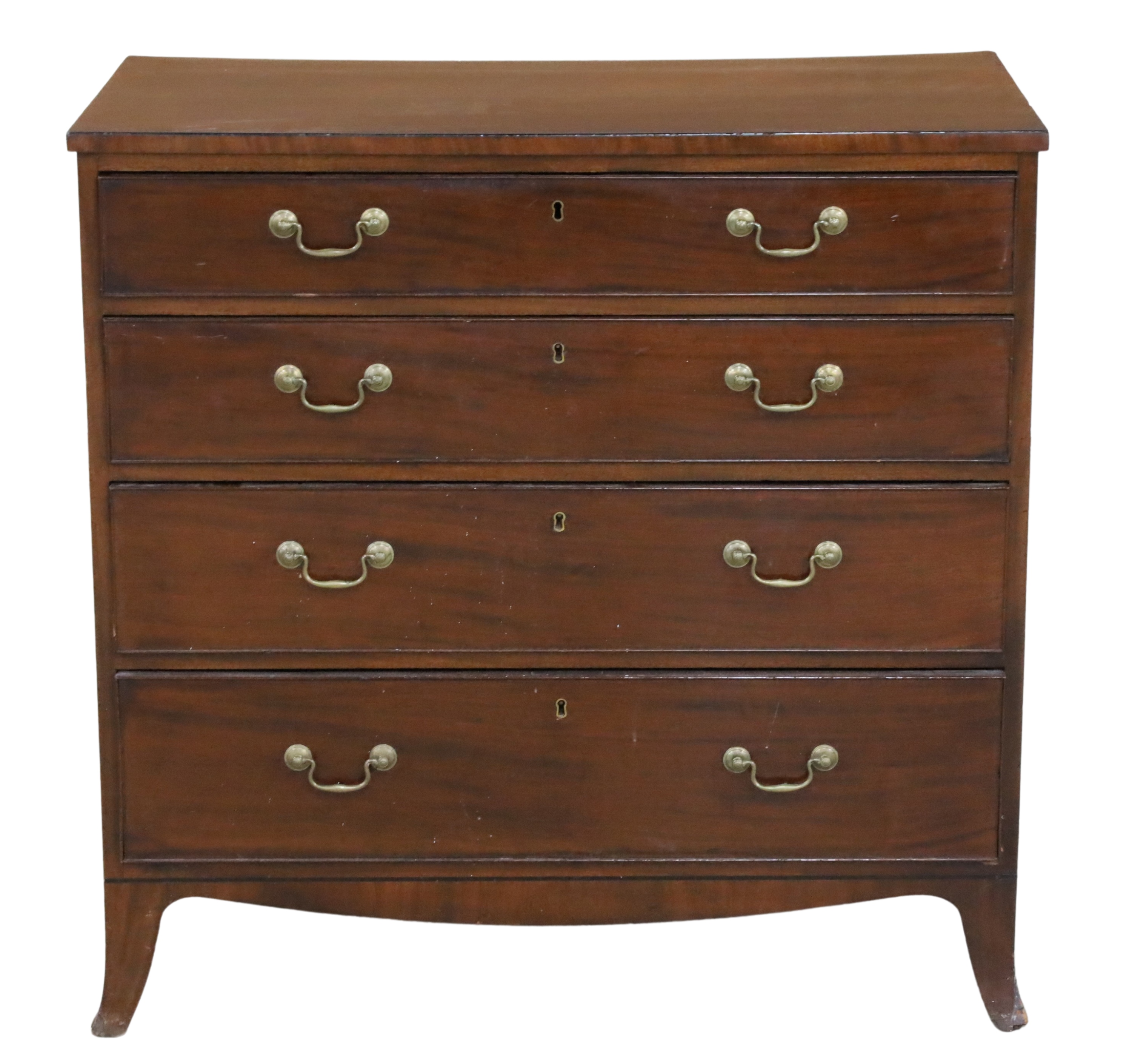 ENGLISH MAHOGANY CHEST OF DRAWERS,