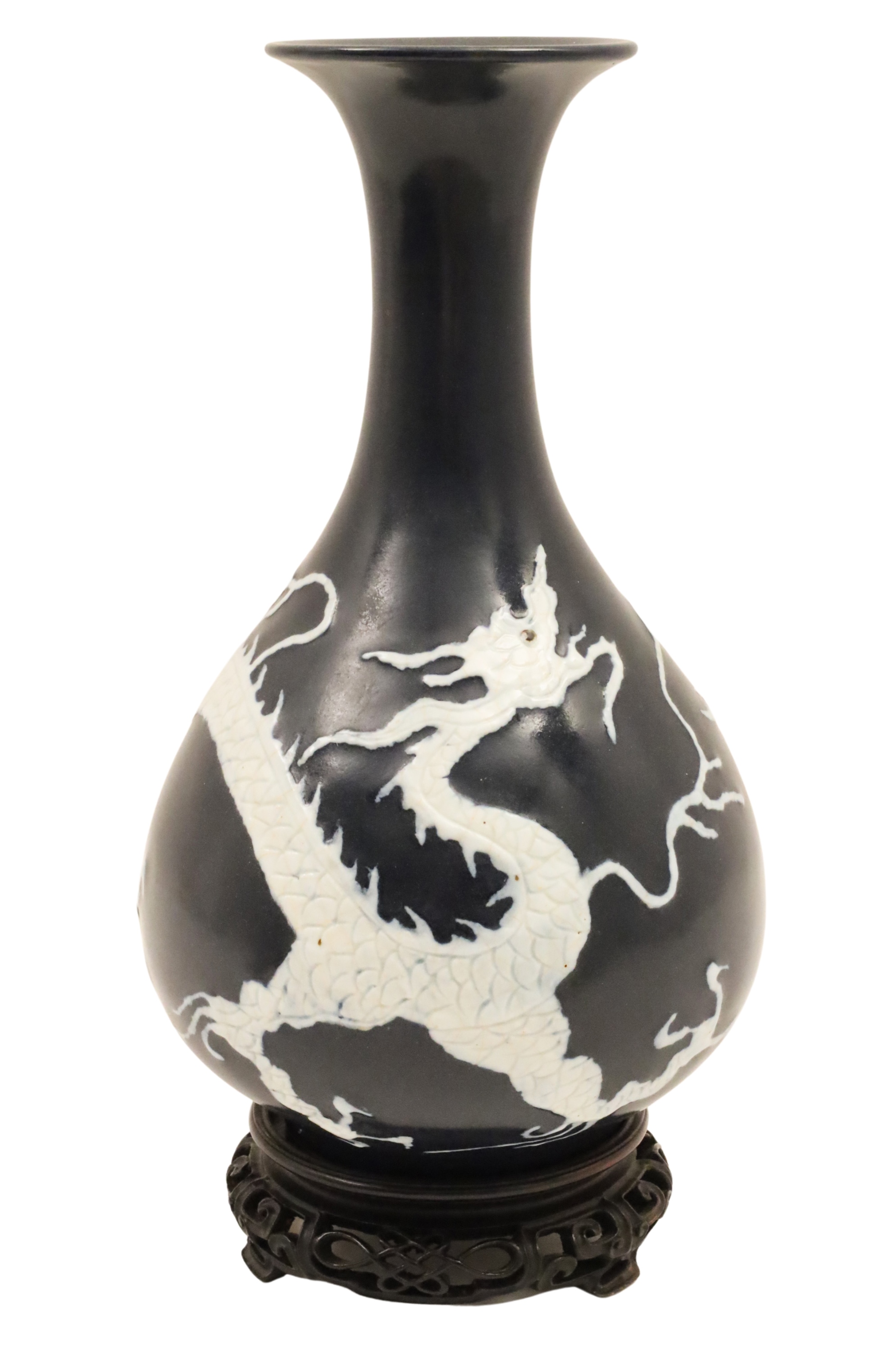 CHINESE DEEP BLUE GLAZE DRAGON 2f90ff