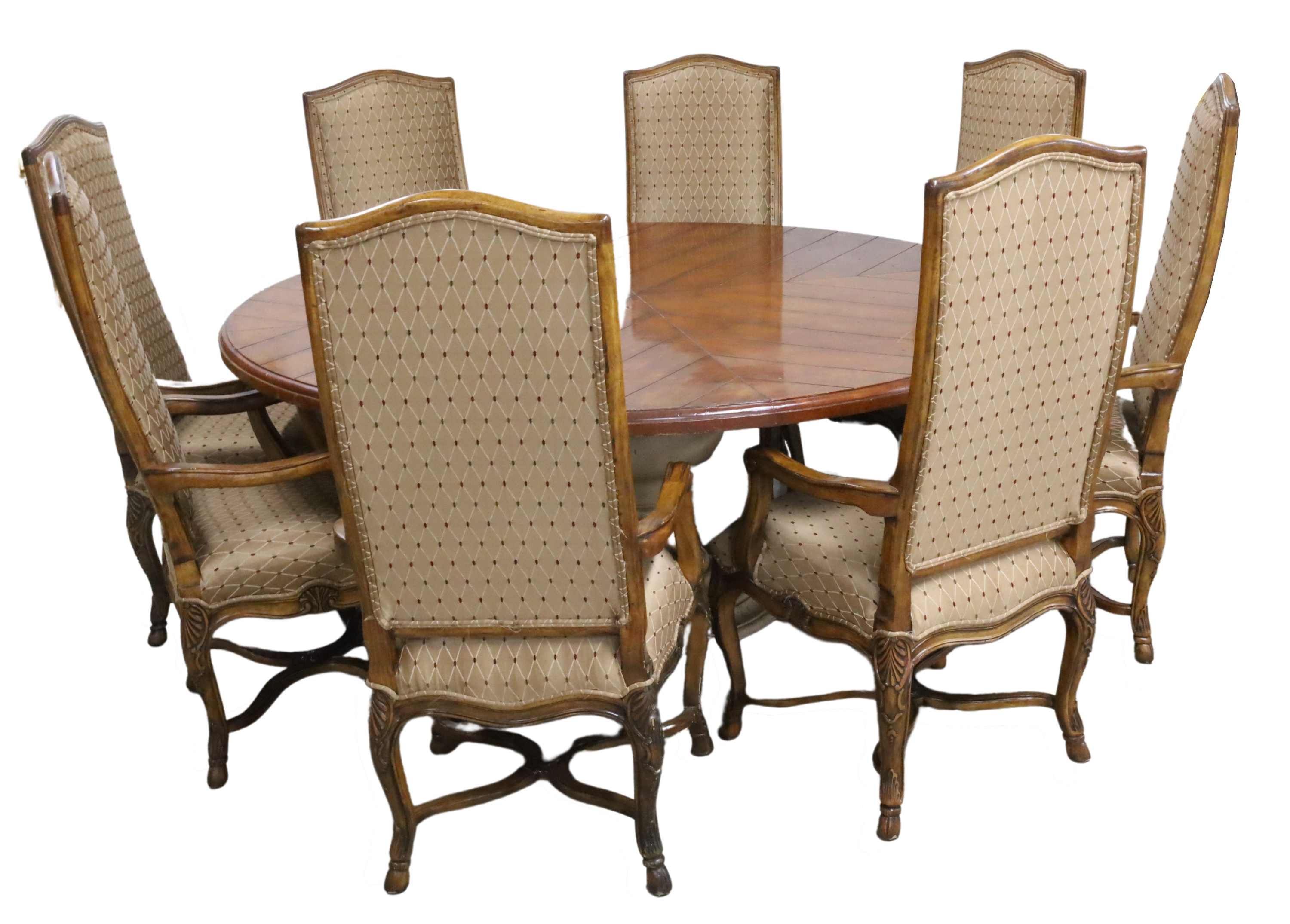 ROUND DINING TABLE 8 CHAIRS Contemporary 2f91ef
