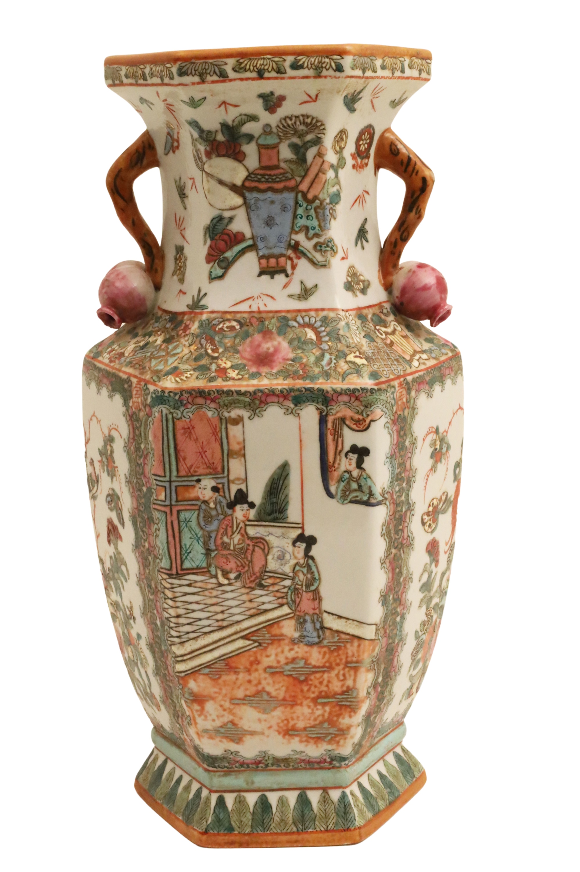 CHINESE EXPORT ROSE FAMILLE VASE  2f9222