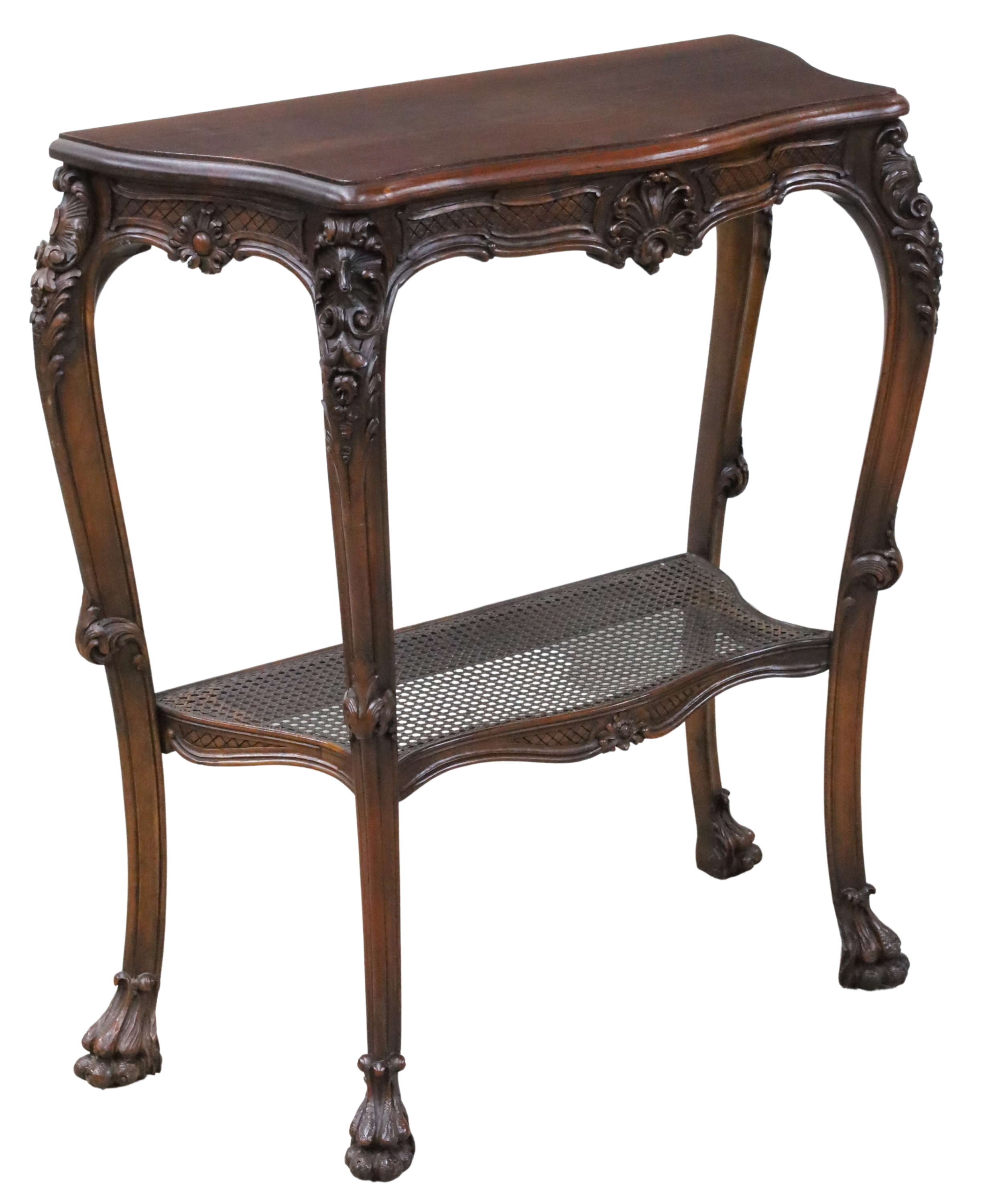 GEORGIAN STYLE CARVED WALNUT CONSOLE 2f9262