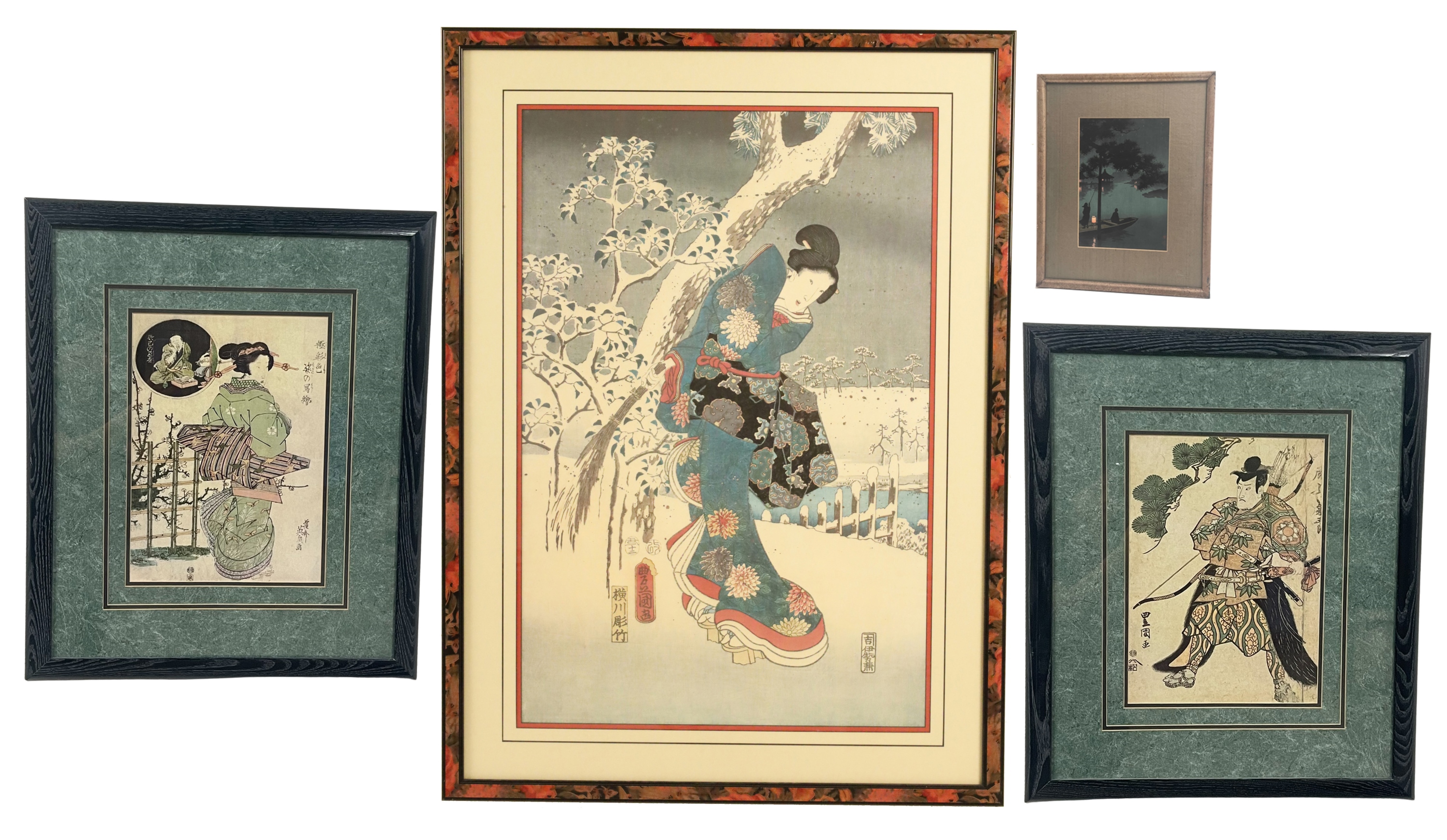 4 PIECES OF ORIENTAL FRAMED ART 2f9271