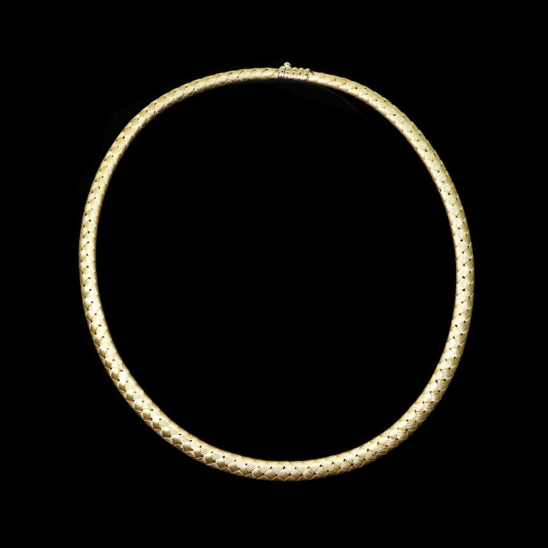 18K BRAIDED GOLD COLLIER NECKLACE 2f92df