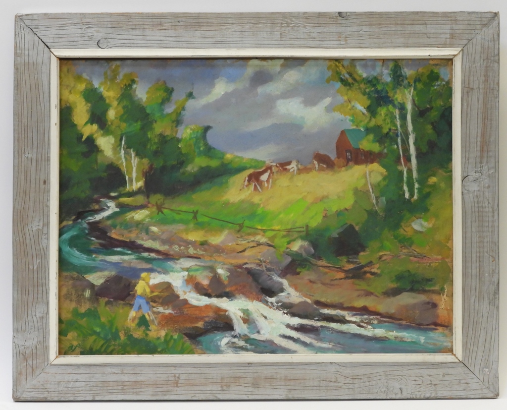 JOHN E HUSZER FARM COW LANDSCAPE 2f9330