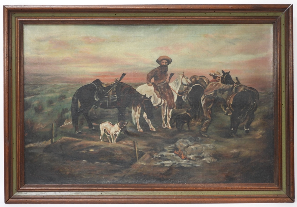 E. H. HEITHECKER WESTERN COWBOY PAINTING