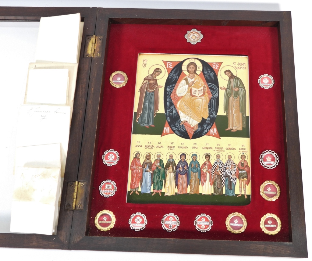 19PC RELIGIOUS SAINT RELICS Includes