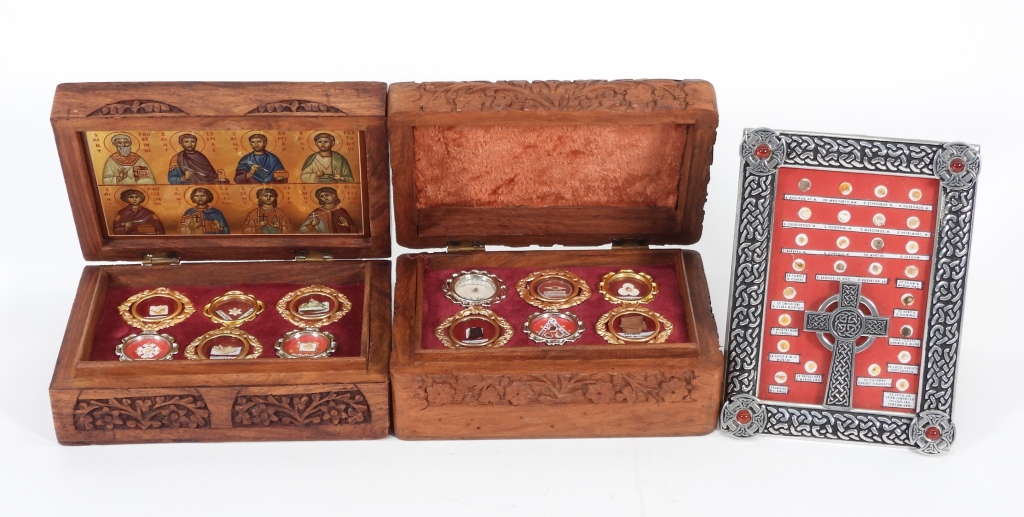 COLLECTION OF RELIGIOUS SAINTS RELICS