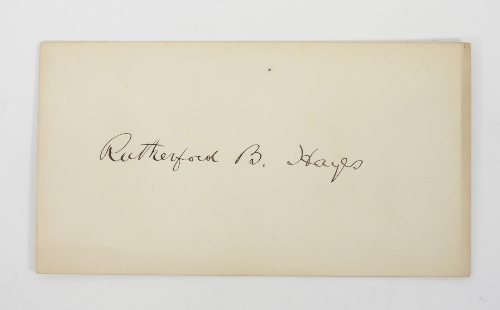 PRESIDENT RUTHERFORD B. HAYES AUTOGRAPH