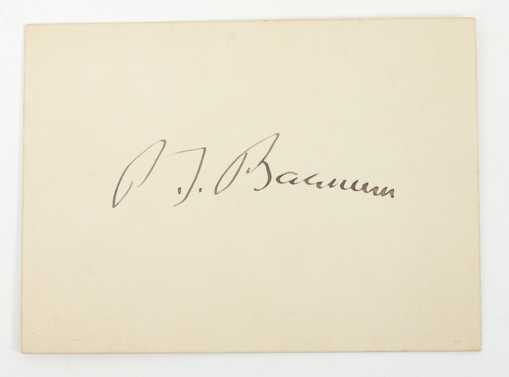 P.T. BARNUM SIGNATURE AUTOGRAPH