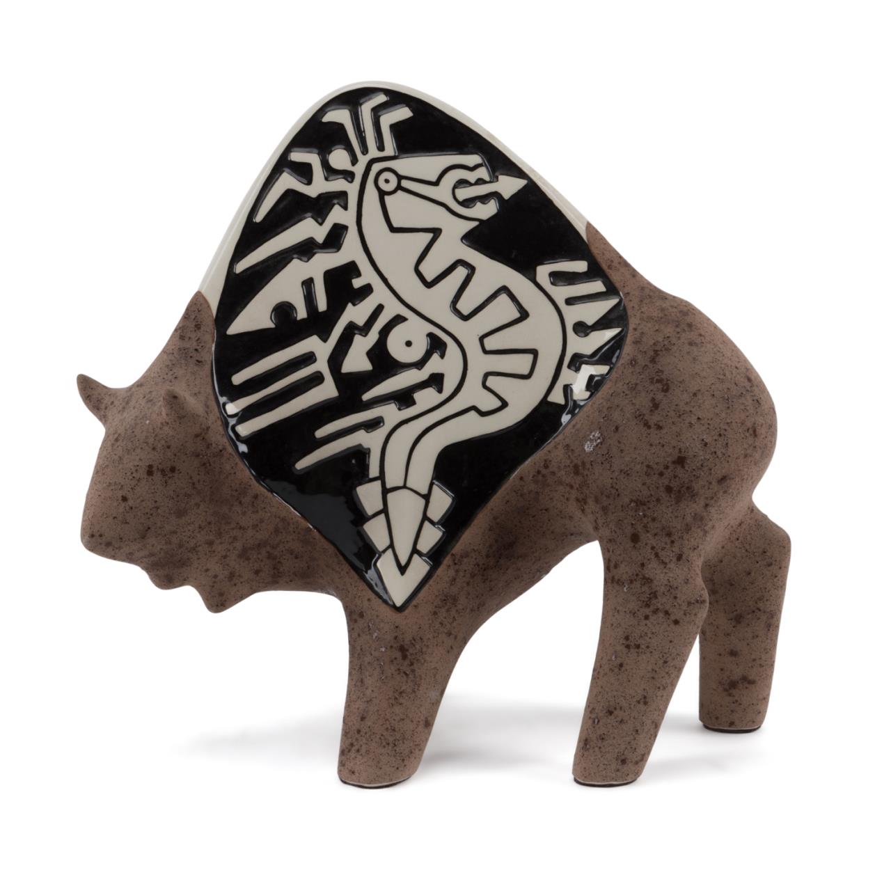 GENE & REBECCA TOBEY CERAMIC BUFFALO