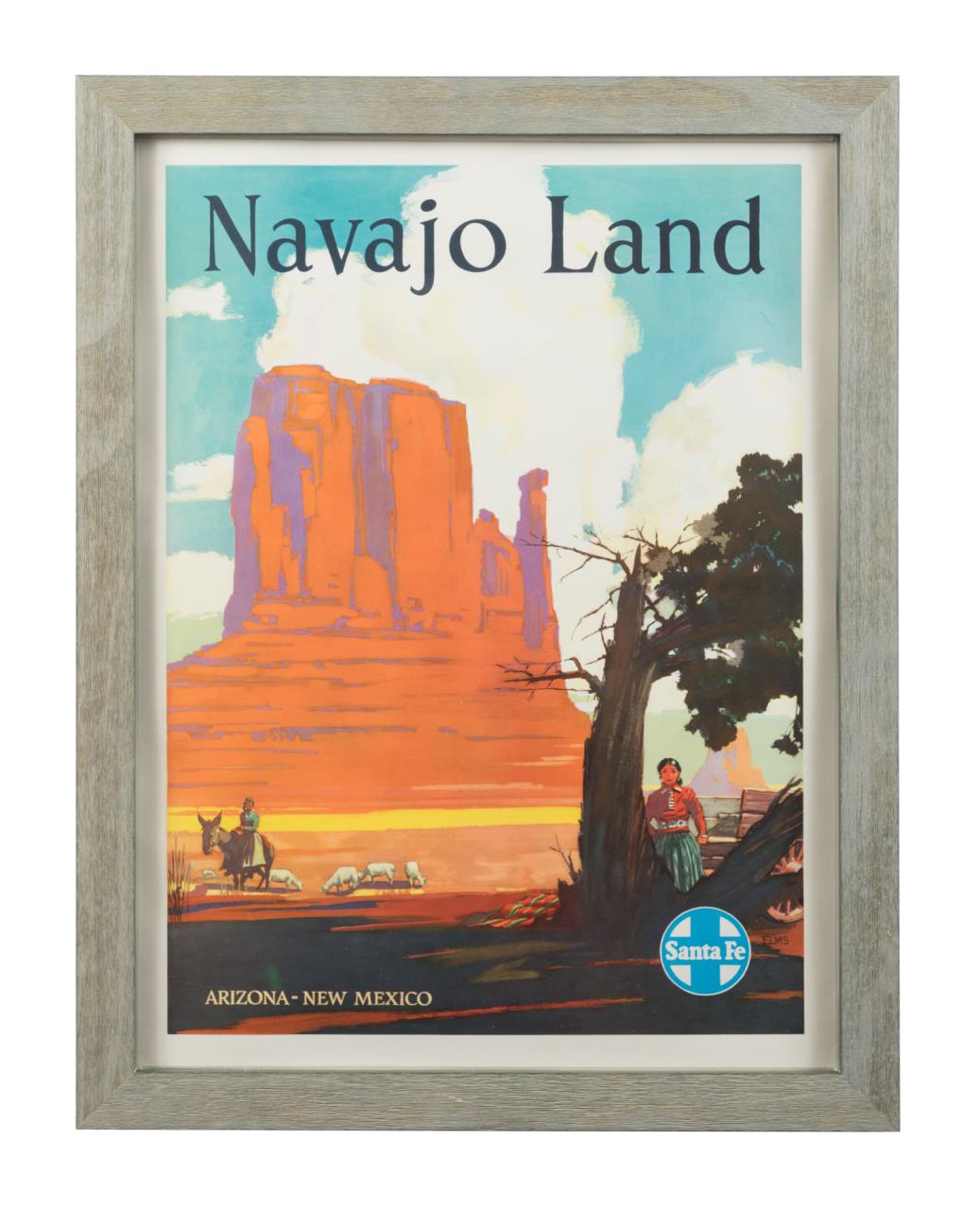 RAILROAD POSTER, "NAVAJO LAND",