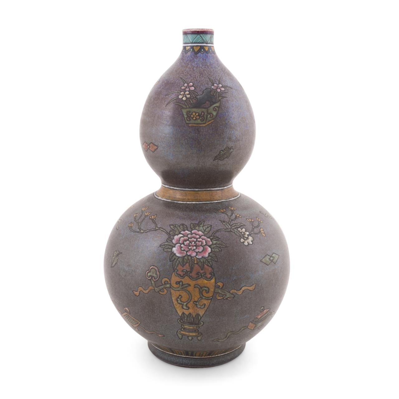 CHINESE PURPLE GLAZED DOUBLE GOURD 2f94e1
