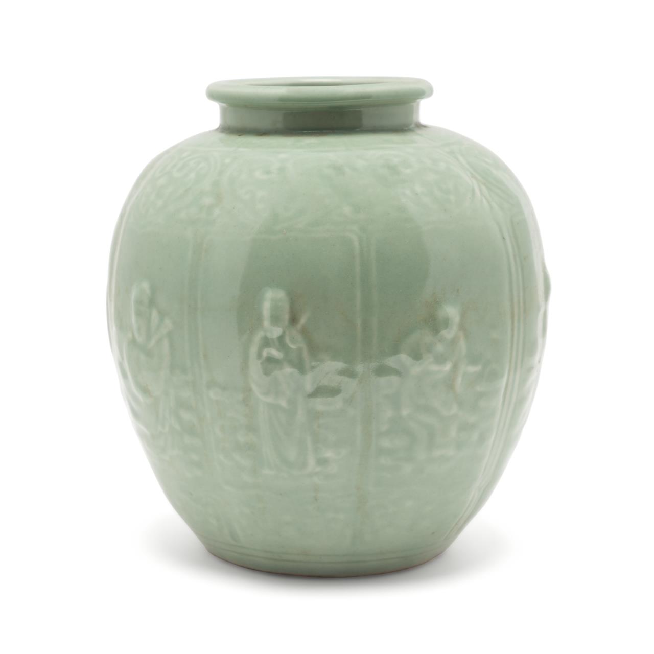 CHINESE CELADON EIGHT IMMORTAL