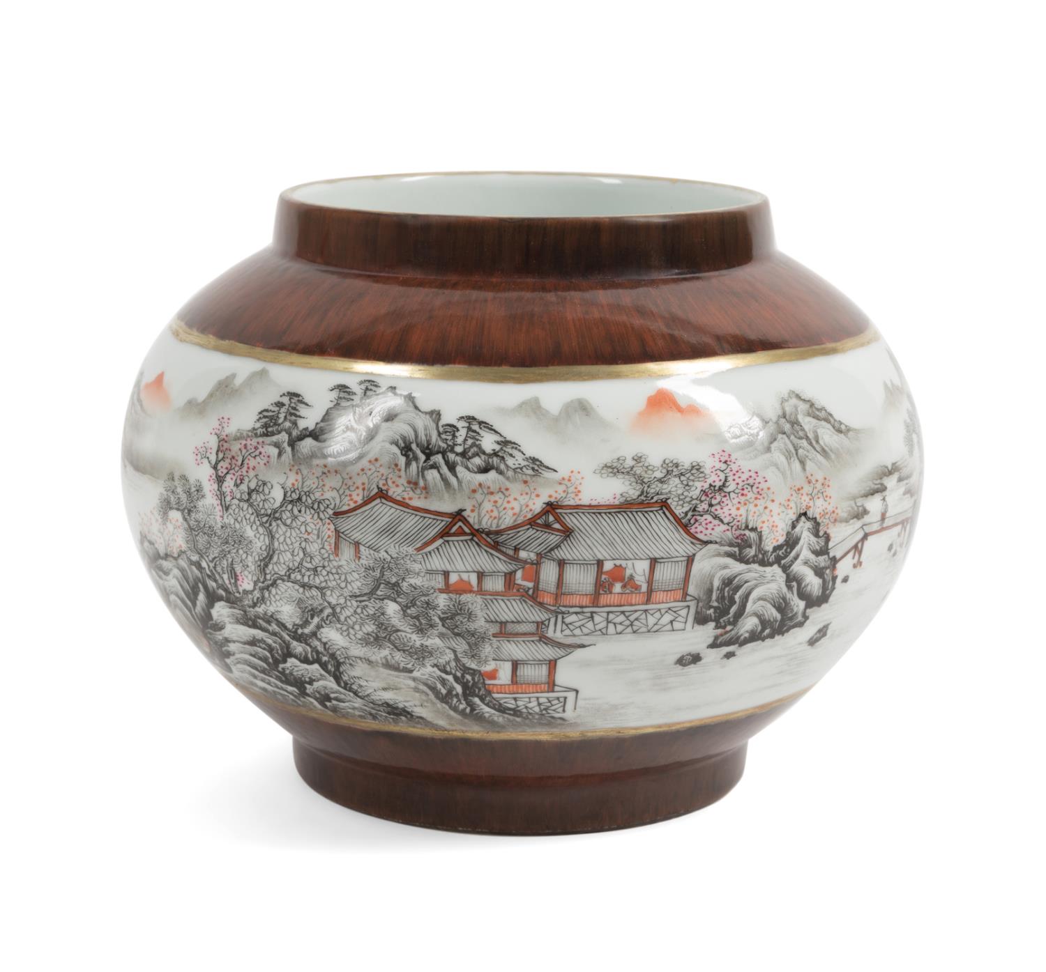 CHINESE ENAMELED LANDSCAPE AND 2f9550