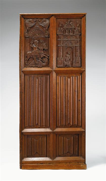 French carved oak door 19th 4c224