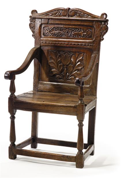 English oak armchair The S scroll 4c22a