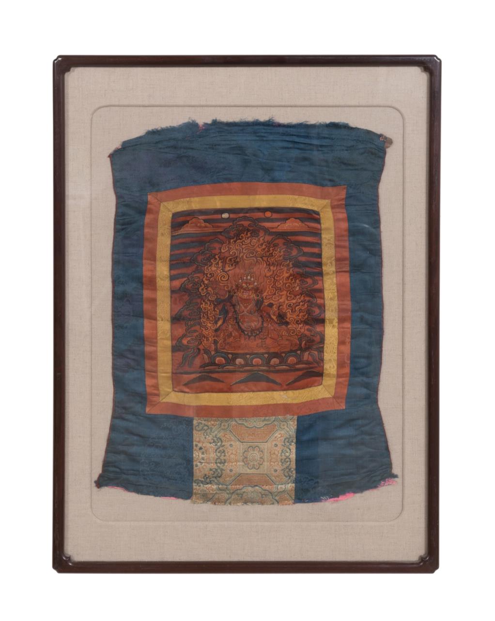 HAND PAINTED SILK THANGKA DEPICTING 2f95dc