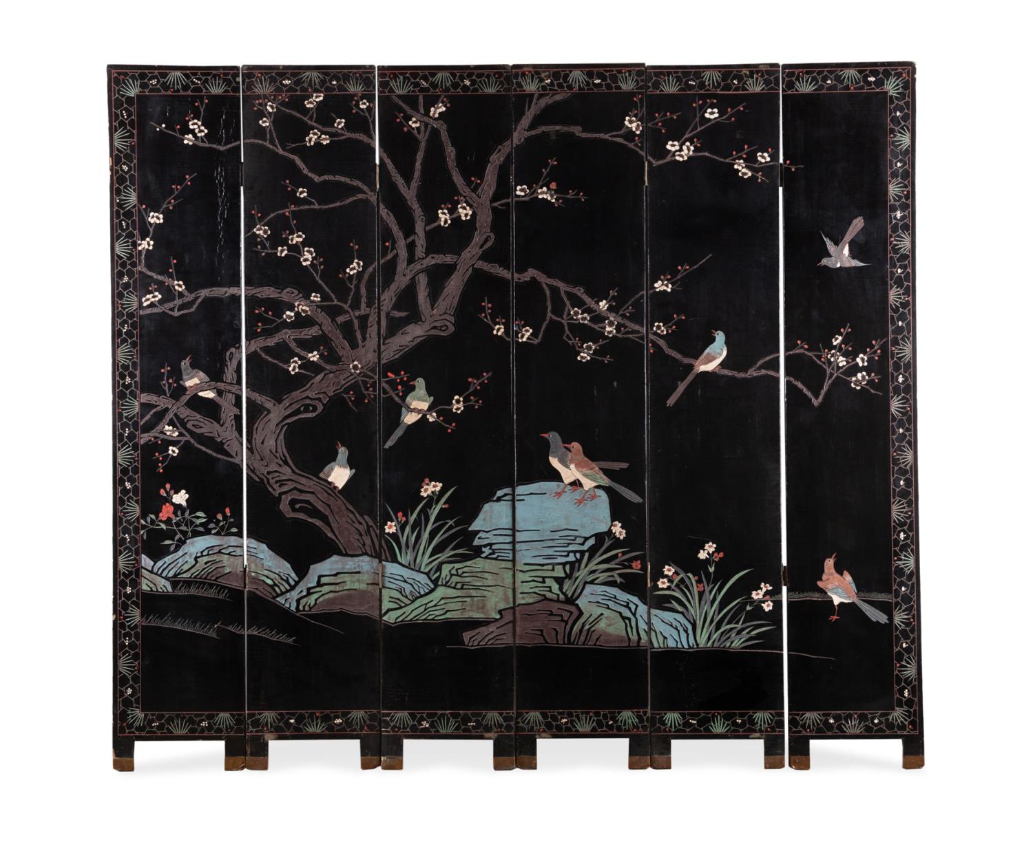 SIX PANEL CHINESE LACQUER FLOOR 2f95ee