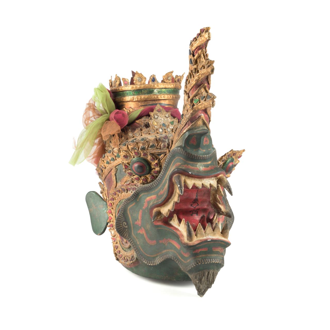 THAI KHON DANCE MASK OF THE NAGA KING