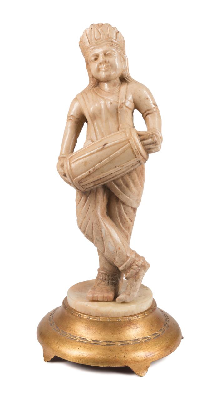 INDIAN CARVED STONE FIGURE OF A