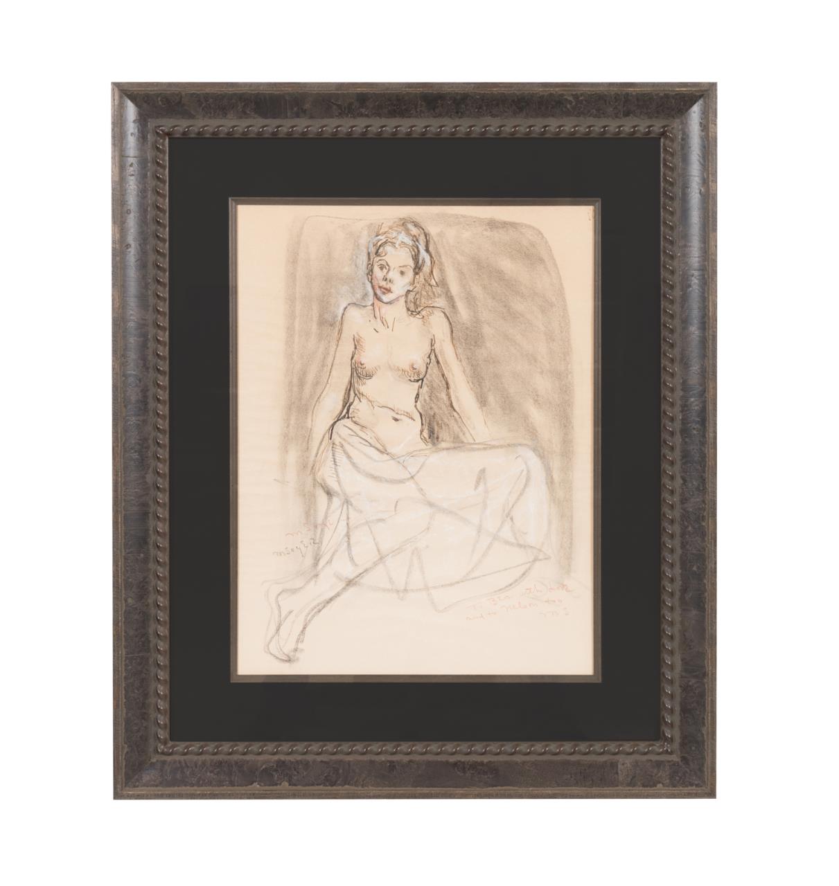 MOSES SOYER FEMALE STUDY FRAMED 2f966b