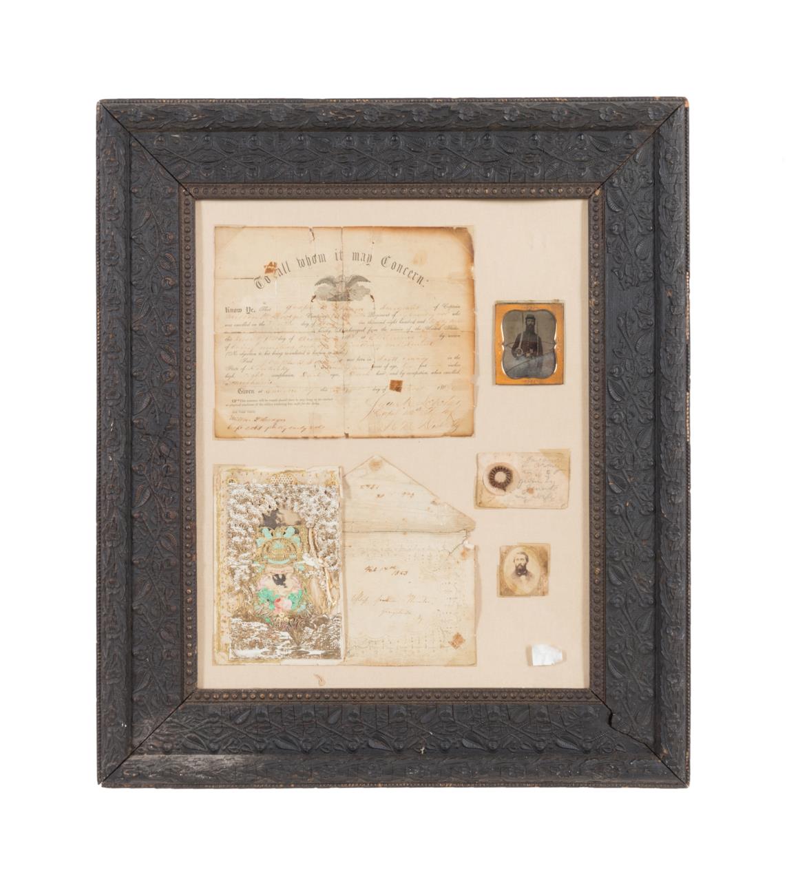 AMERICAN CIVIL WAR ERA FRAMED ASSEMBLED 2f9671