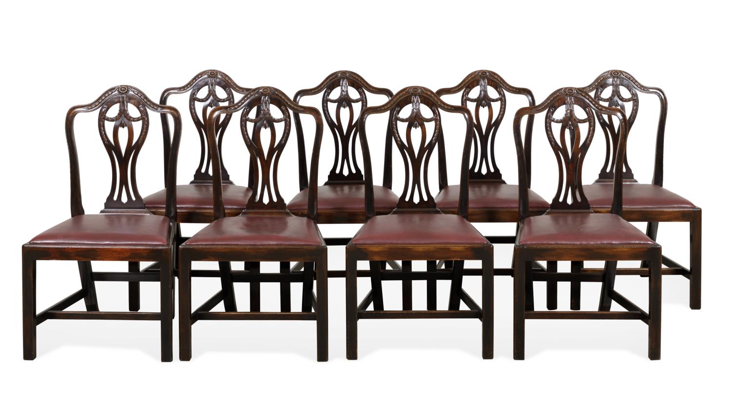 EIGHT HEPPLEWHITE STYLE MAHOGANY 2f96bf