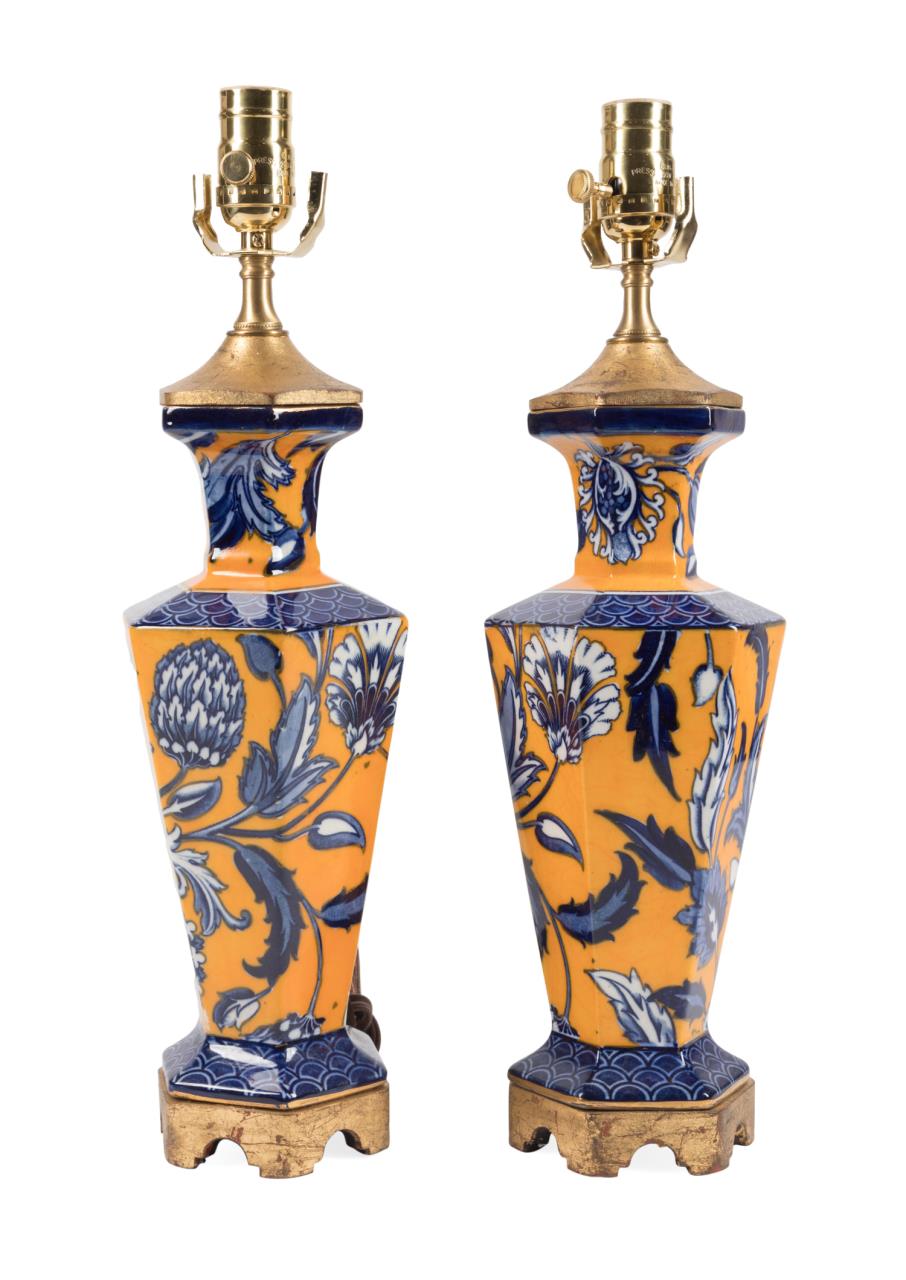 PAIR 19TH C ENGLISH FLORAL VASES 2f96e9