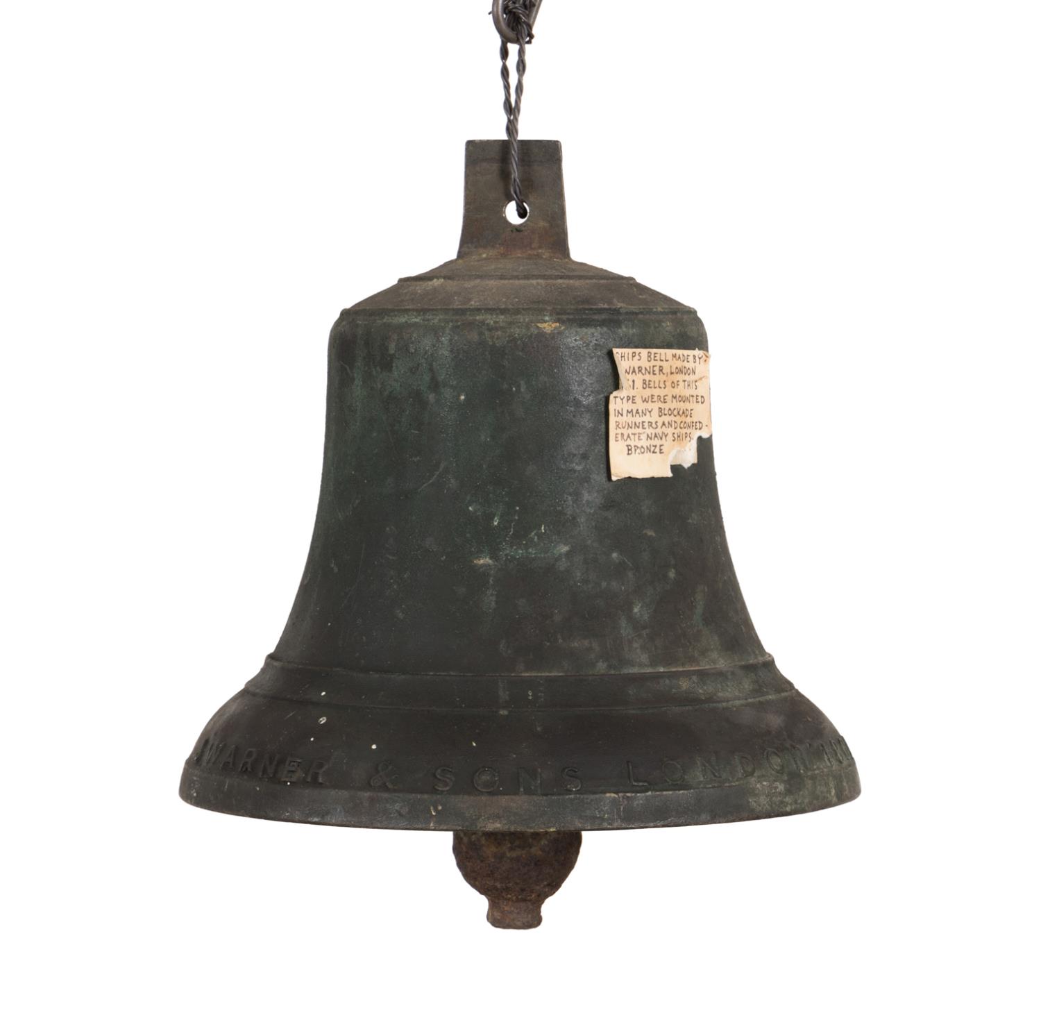 J. WARNER & SONS BRONZE SHIPS BELL,