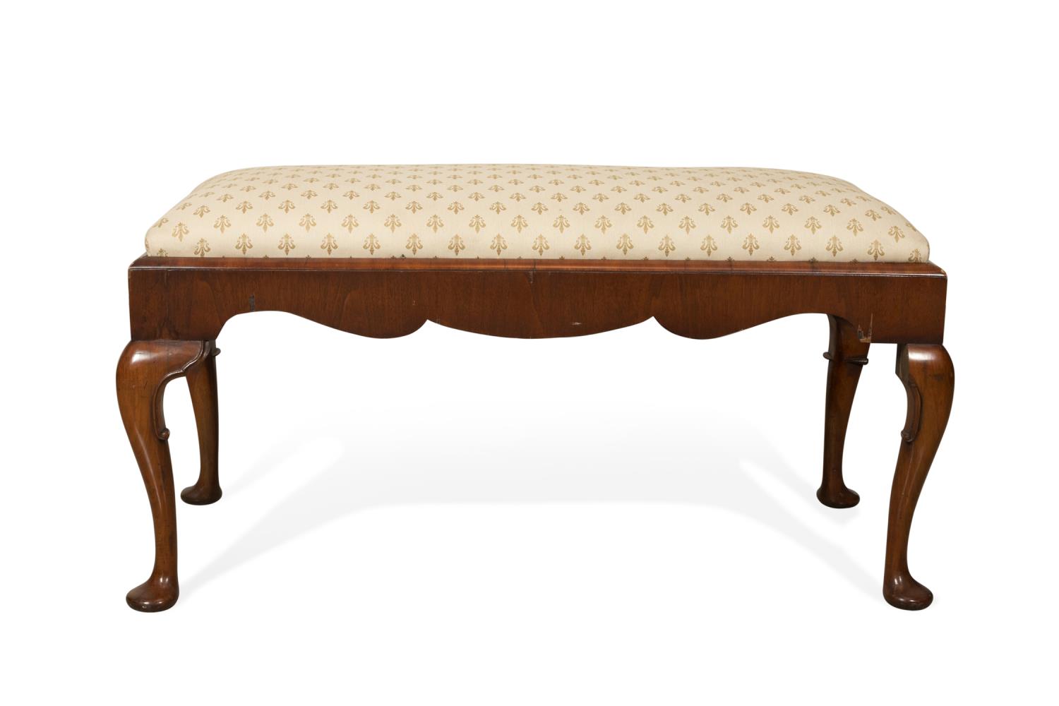 QUEEN ANNE STYLE MAHOGANY UPHOLSTERED 2f96f3