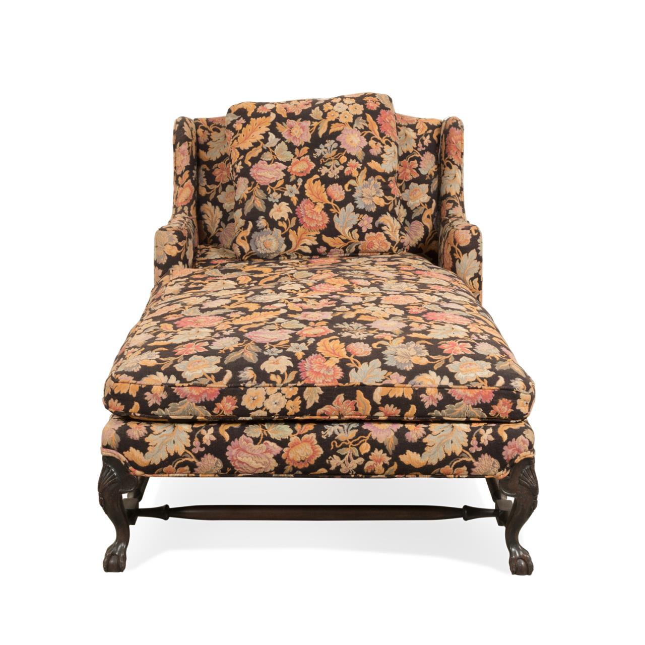 QUEEN ANNE STYLE FLORAL UPHOLSTERED 2f96f5