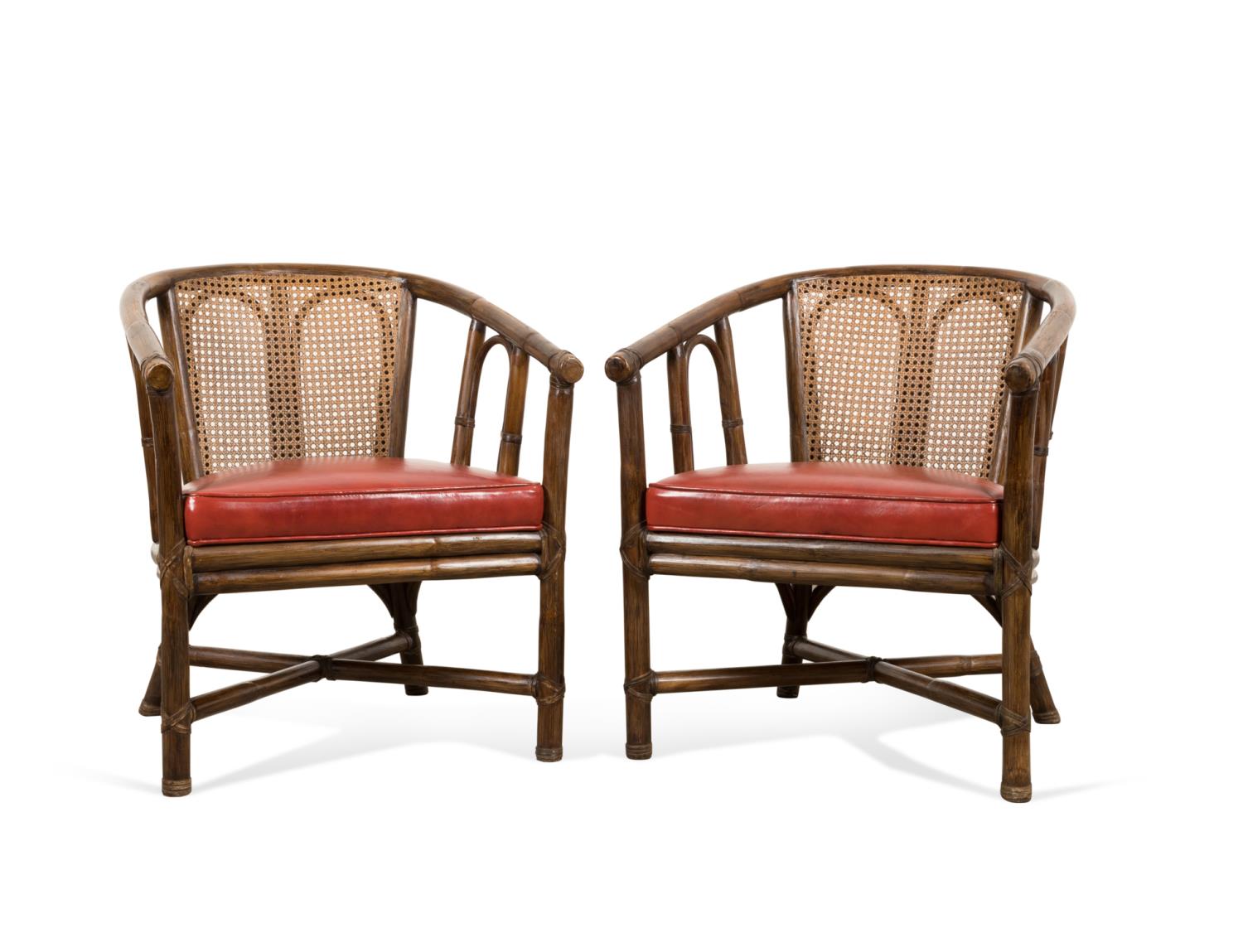 PAIR MCGUIRE CANE BACK OCCASIONAL 2f9747