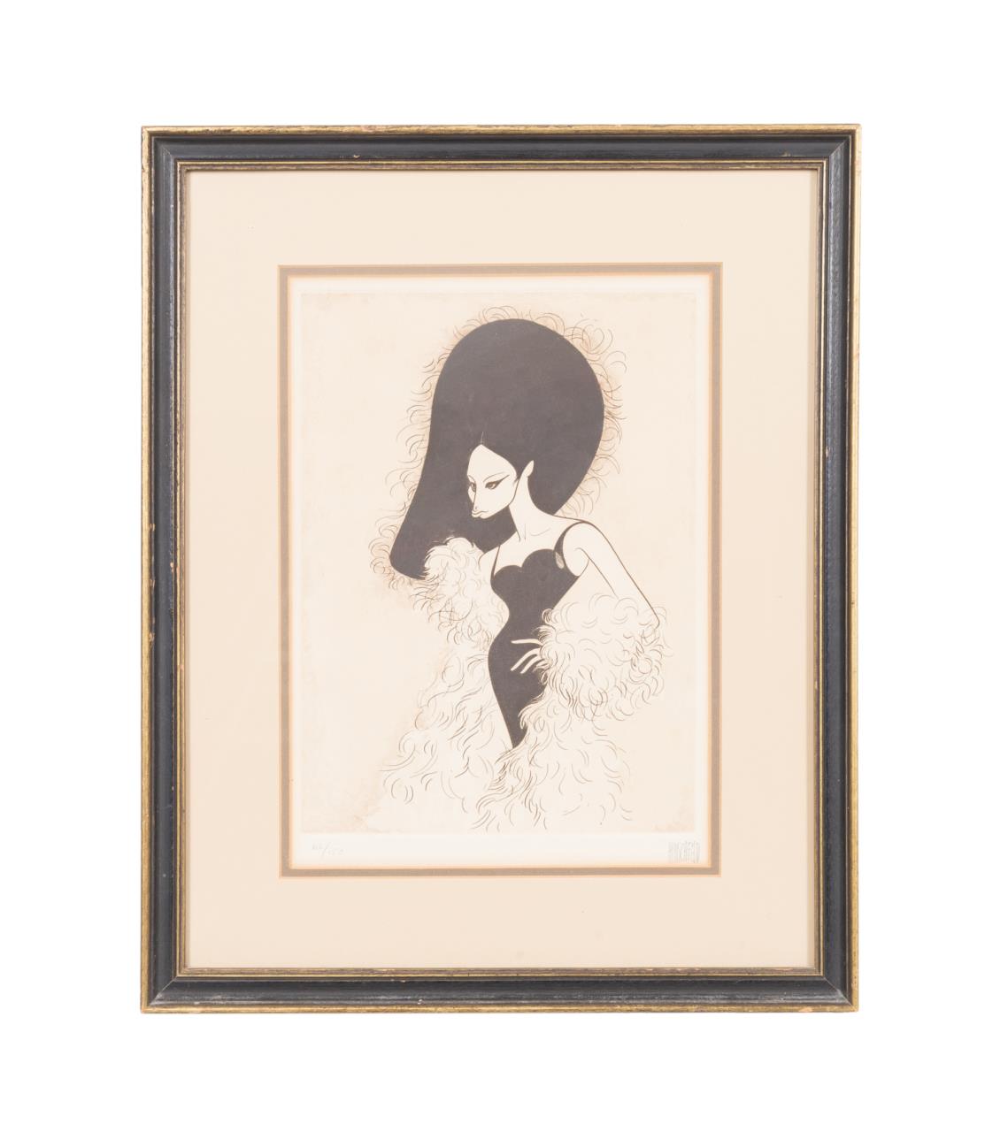 AL HIRSCHFELD, BARBRA STREISAND ETCHING,