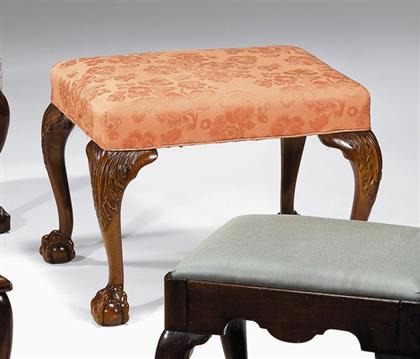 George II style walnut footstool 4c258