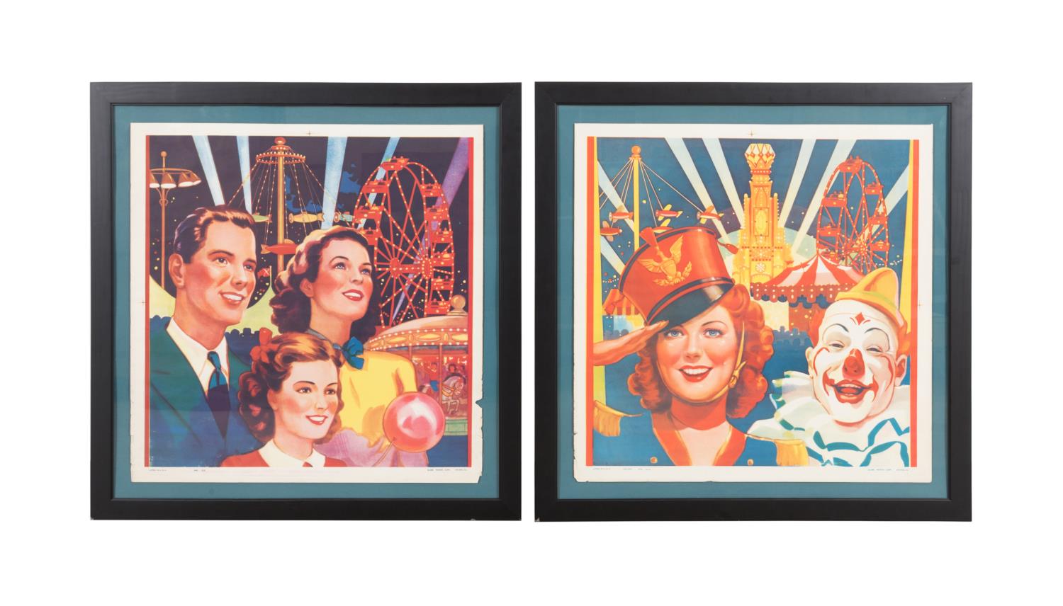 TWO BILL LYNCH CARNIVAL POSTERS,