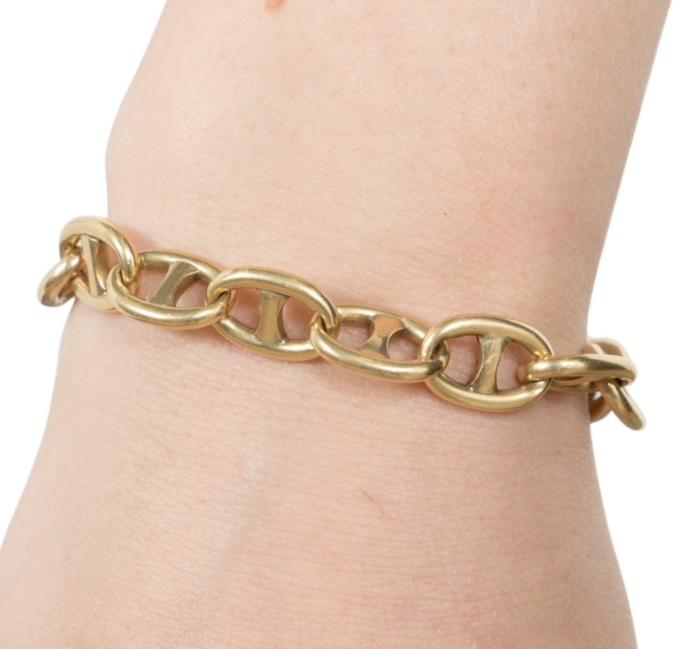 18K YELLOW GOLD ANCHOR LINK BRACELET 2f97e9