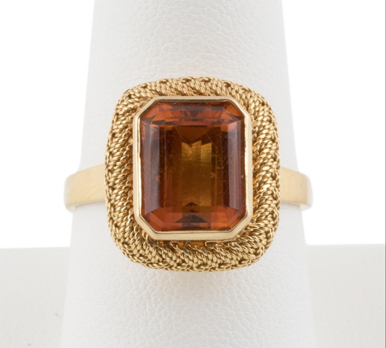 18K YELLOW GOLD LARGE CITRINE 2f980a