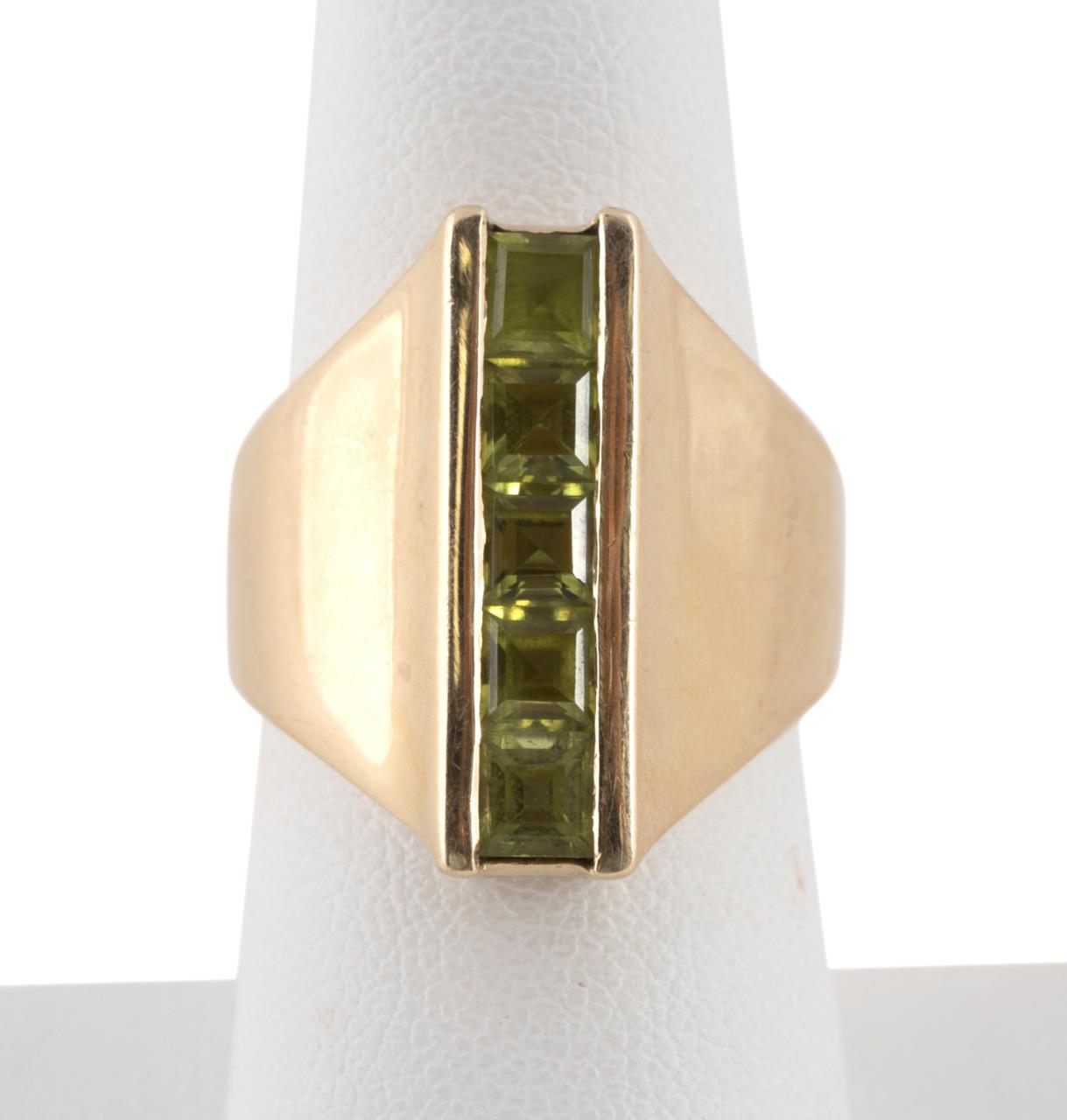 MODERN 14K YELLOW GOLD PERIDOT 2f980d