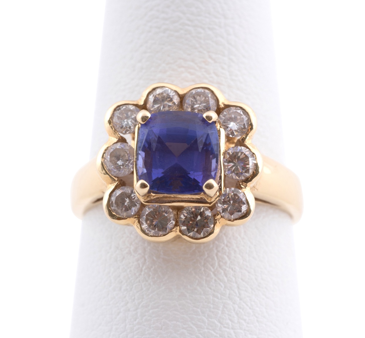 TANZANITE DIAMOND 18K YELLOW 2f9827