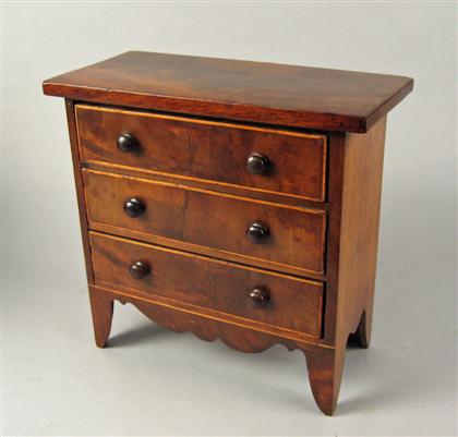 Miniature English mahogany and