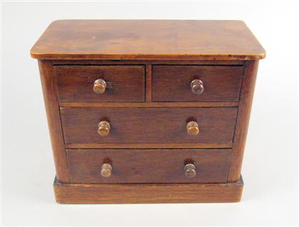 Miniature English mahogany chest 4c26e