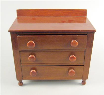 Miniature English mahogany chest