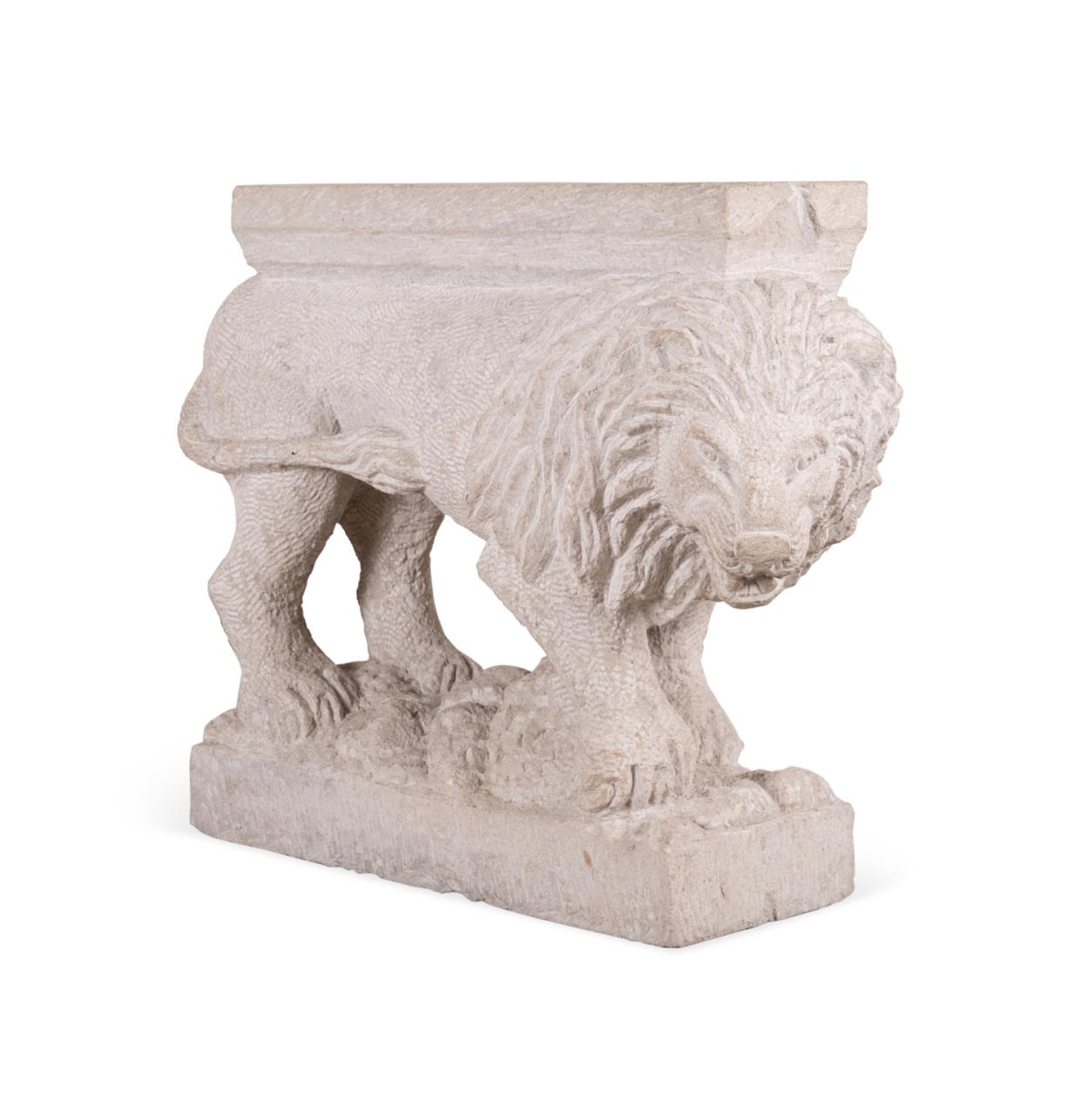 MEDIEVAL STYLE CARVED STONE LION 2f9862
