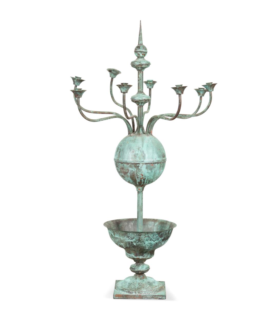 COPPER GARDEN ELEMENT CANDELABRUM 2f9884