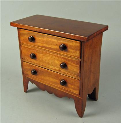 Miniature English mahogany and