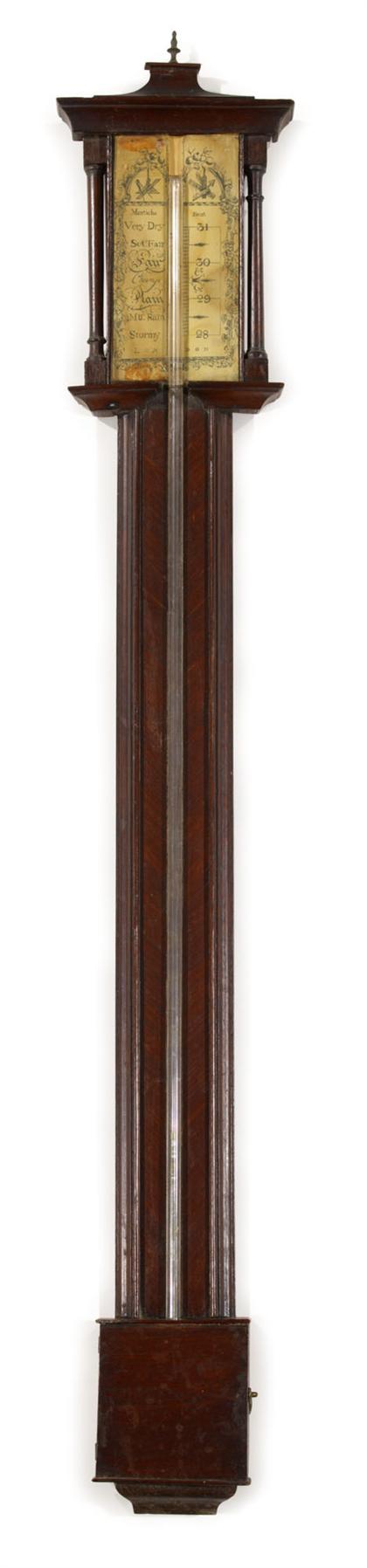 Georgian mahogany stick barometer  