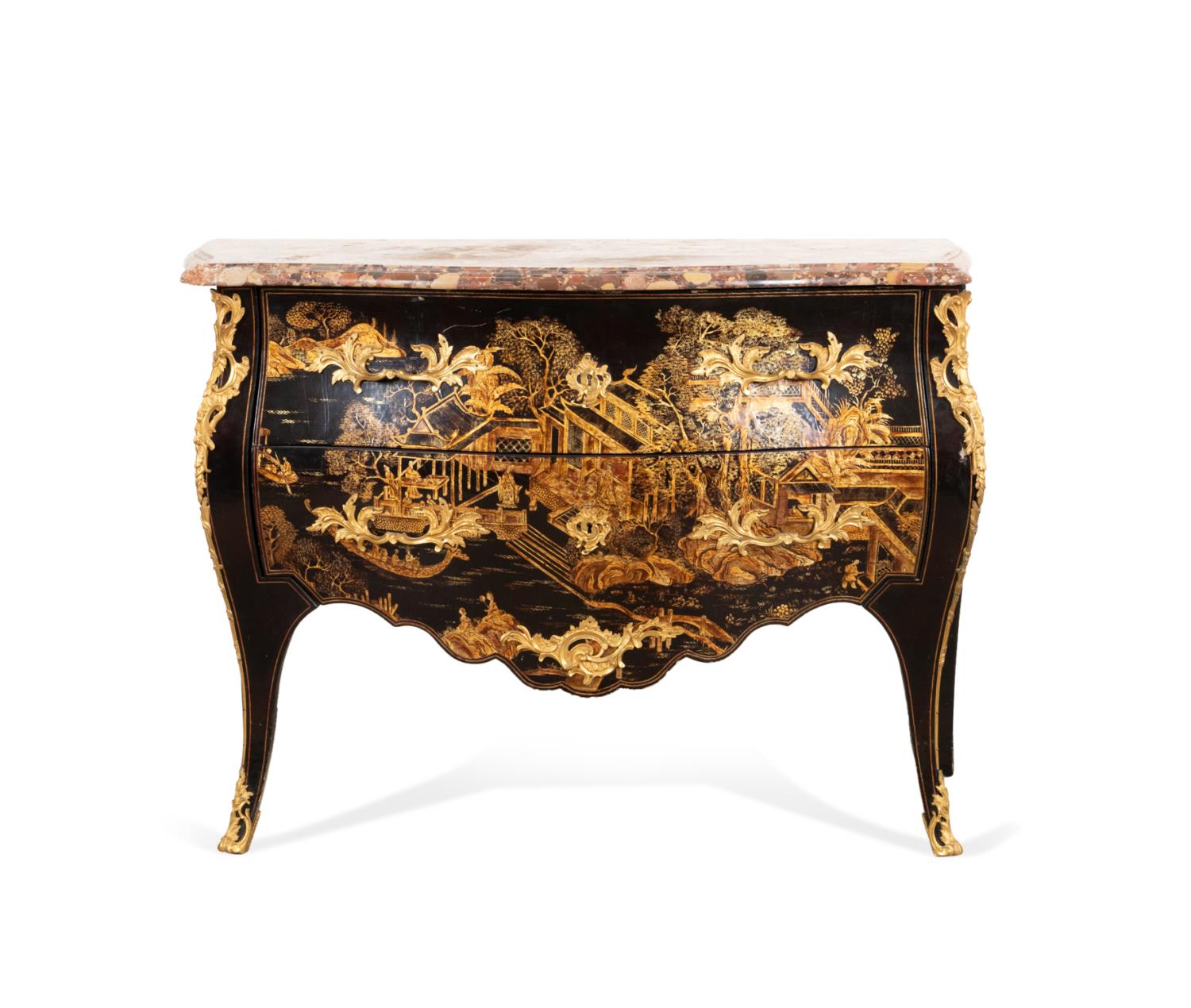 LOUIS XV STYLE CHINOISERIE LACQUERED