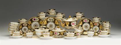 English porcelain part dessert service