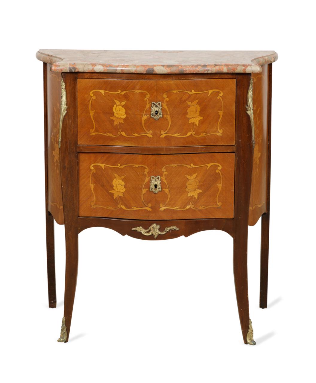 LOUIS XV STYLE SMALL MARBLE TOP
