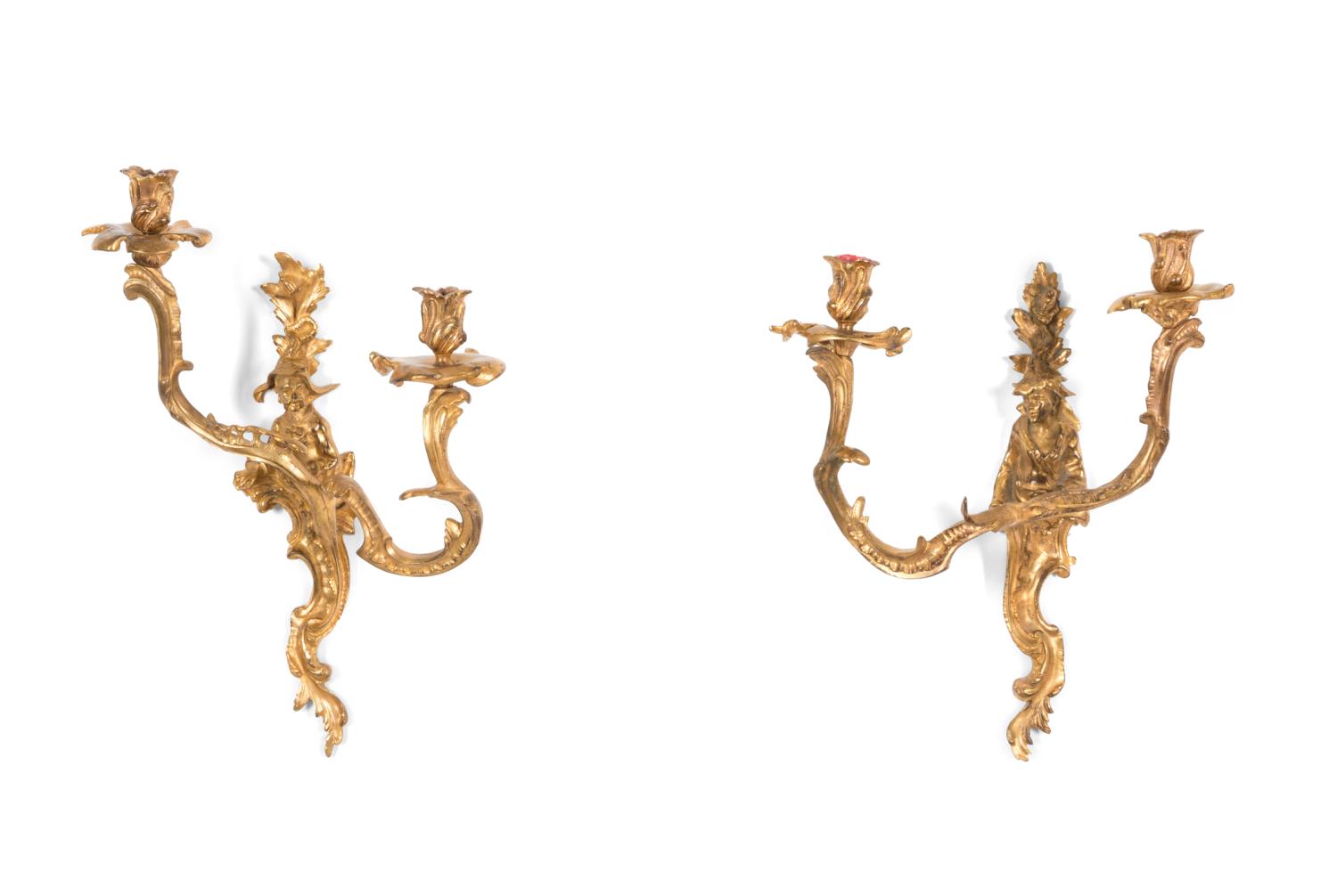 PAIR LOUIS XV STYLE BRONZE CHINOISERIE 2f98c7